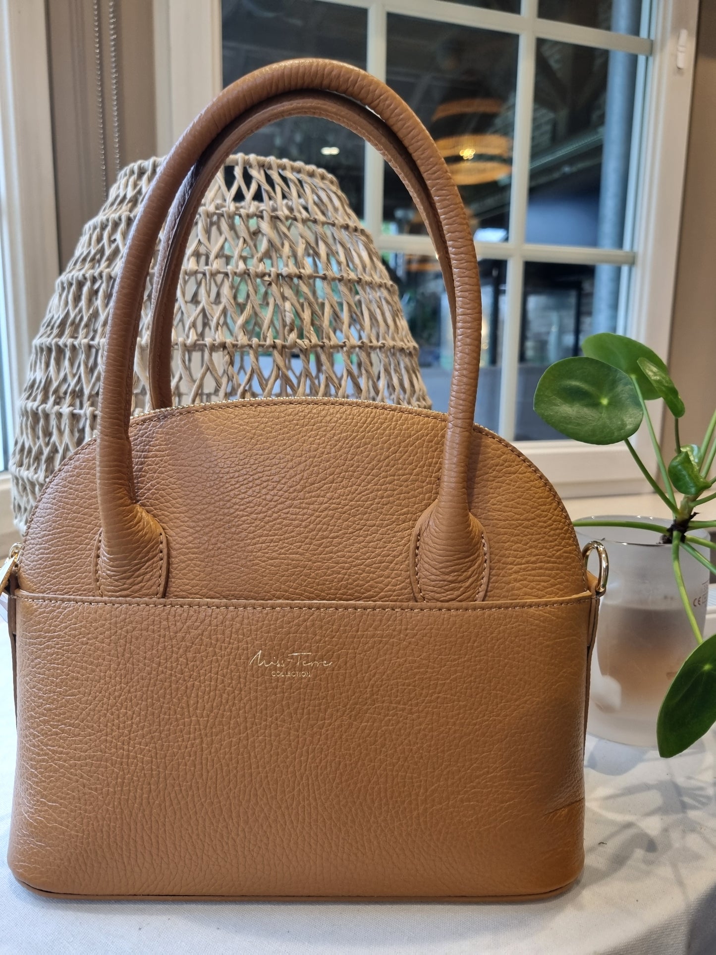 Sac bon cuir grainé classique